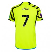 Koszulka piłkarska Arsenal Bukayo Saka #7 Strój wyjazdowy 2023-24 tanio Krótki Rękaw